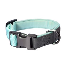 PETMARVEL Heavy Duty Solid Dog Collar Neoprene Padded 1 In Wide (Option: Mint Green-Medium)