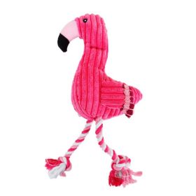 Vocal Animal Plush for Pet Dog Molar Teeth Cleaning Training (Option: Flamingo)