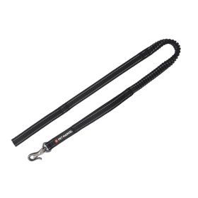 PETMARVEL 4-6 FT Shock Absorbing Tactical Dog Leash Dual Handle For Training (Option: Black-One Size)