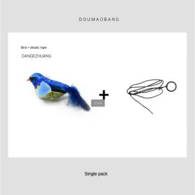 Cute Bird Design Cat Teaser Toy, SimulationParrot Cat Teaser Toy, Interactive Cat Teaser Toy,Pet Supplies Catbirdtoy Catnip (Option: Blue green)