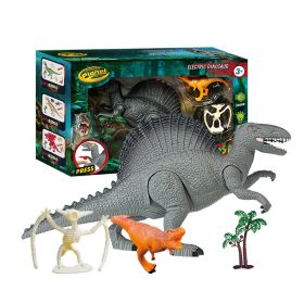 Dinosaurs Island Toys Dinosaur Toy Suit; IC Function; the Big Dinosaur Is With Light And Sound; with Little Dinosaur Toys And Trees; above 3 Year (Items: Spinosaurus)