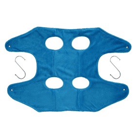 Portable Pet Dog Cat Grooming Hanging Hammock Harness Breathable Groom Helper US (Color: Blue, size: small)