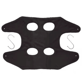 Portable Pet Dog Cat Grooming Hanging Hammock Harness Breathable Groom Helper US (Color: Black, size: medium)